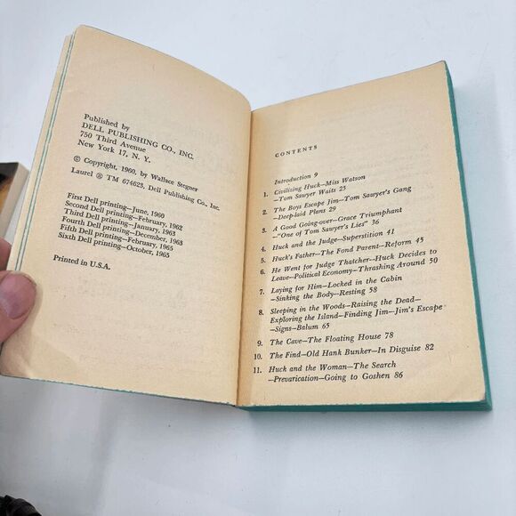 The Adventures of Huckleberry Finn by Mark Twain (1965, Paperback) dell pub - Picture 6 of 6